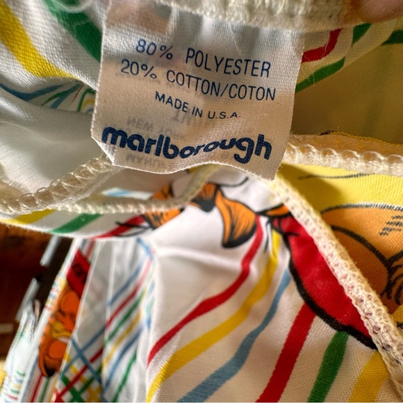 Vintage Garfield Cat 1978 Twin Flat And Fitted Sheet and 1 Pillow Case set - Picture 15 of 16